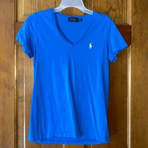 Blue Ralph Lauren polo v neck tee